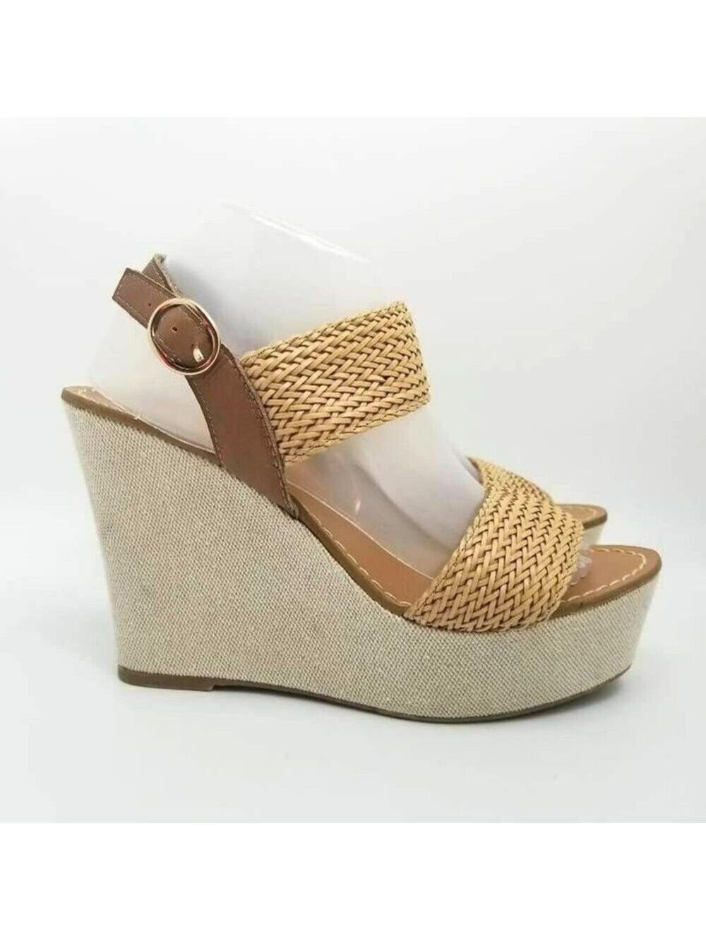 Steve Madden Engel Womens Woven Slingback Platform Wedge Heel Sandal Size 9.5 M - Picture 2 of 12